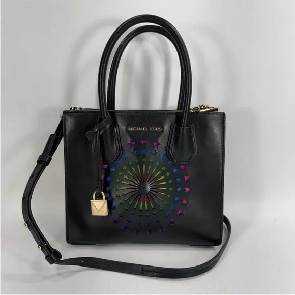 Michael Kors Lights Up Black Mercer Tote EXTREMELY RARE - Picture 4 of 13